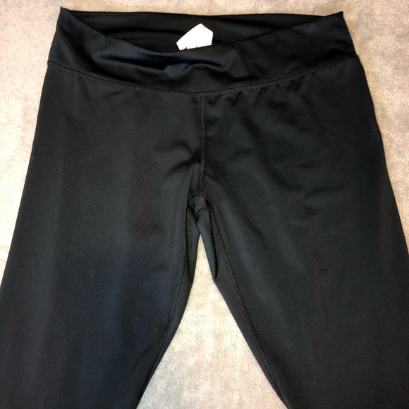 NWOT ADIDAS Black Calf Mesh Capri Leggings Active Pants Sz L - Picture 4 of 8